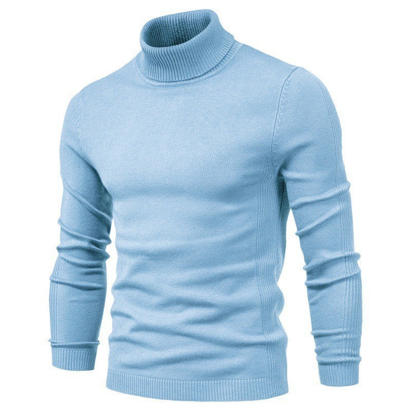 Herren modischer Rollkragenpullover aus feiner Merinowolle R&B