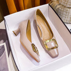 Damen elegante Pumps mit modischem Schnallenakzent