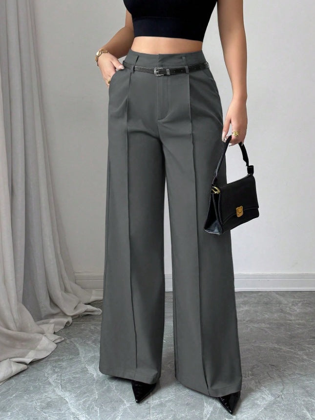Damen elegante weite Hose mit Bindegürtel R&B