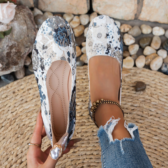 Damen komfortable Slipper mit innovativem Strickdesign R&B