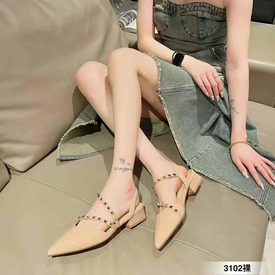 Damen elegante Slingback Ballerinas mit zarten Riemchen R&B