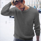 Herren Grobstrickpullover mit modernem Rippenmuster und lässigem Schnitt R&B