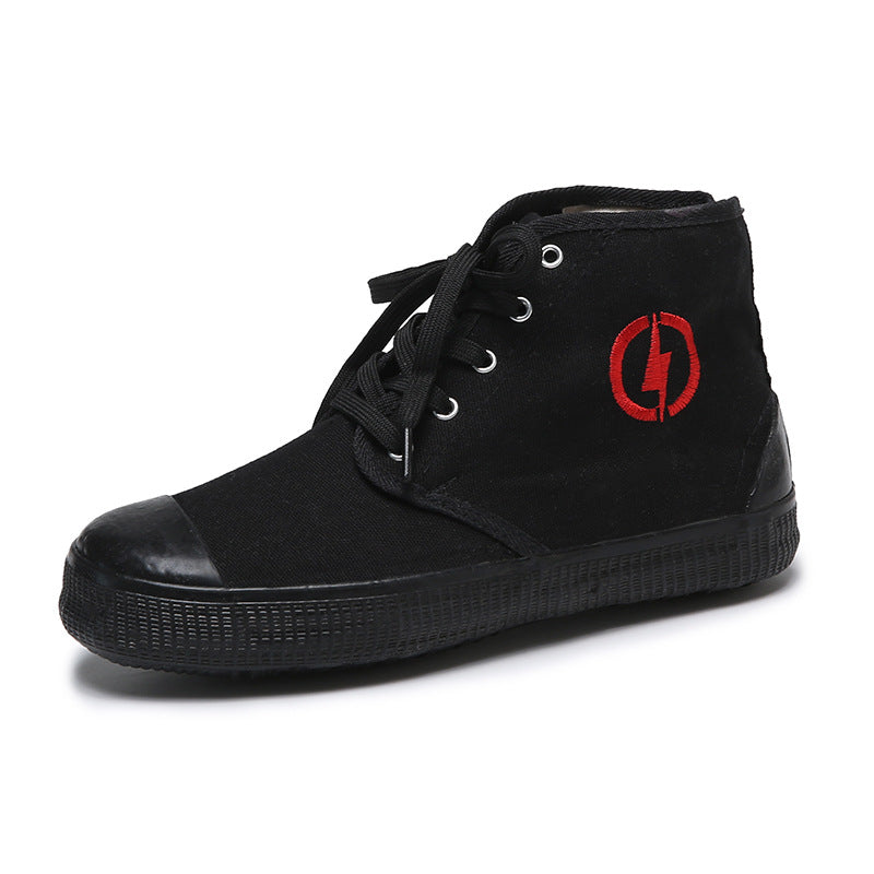 Damen sportliche Schnürstiefel mit hohem Schaft und verstärkter Zehenkappe