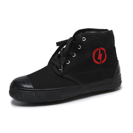 Damen sportliche Schnürstiefel mit hohem Schaft und verstärkter Zehenkappe R&B