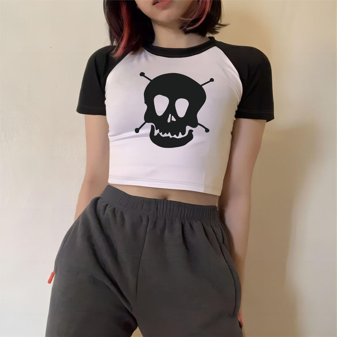 Damen Crop-Top mit motivierendem Schriftzug und lässigem Schnitt R&B