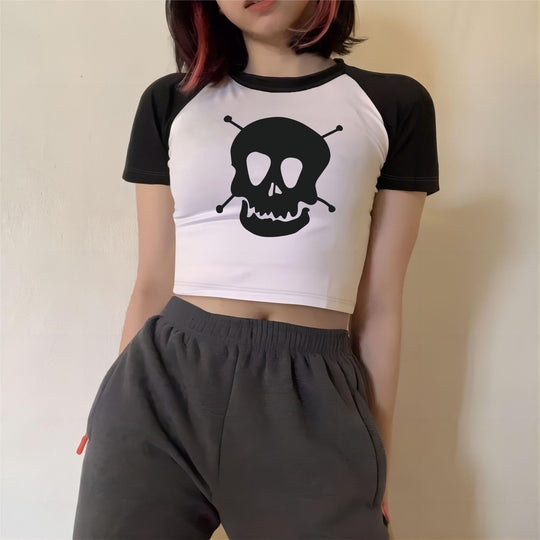 Damen Crop-Top mit motivierendem Schriftzug und lässigem Schnitt R&B