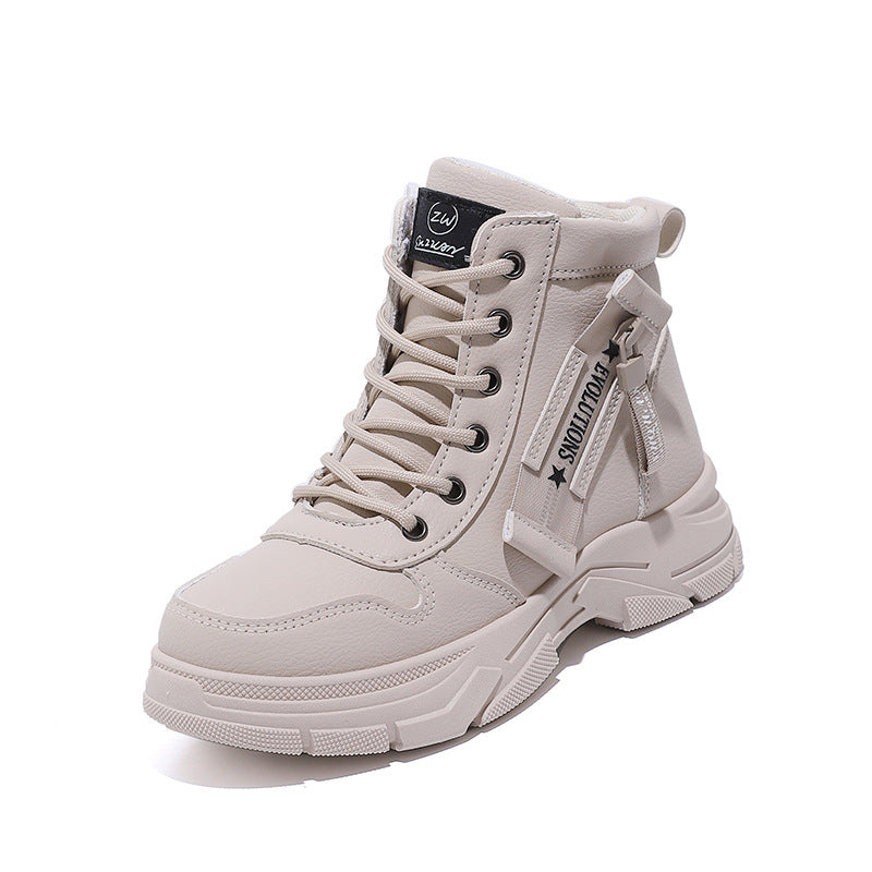 Damen hochformatige Sneakers mit stabiler Gummisohle und atmungsaktiver Innenpolsterung R&B