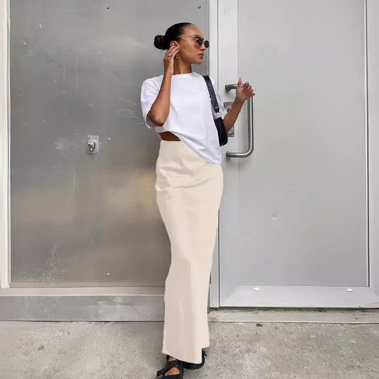 Damen Maxirock mit hohem Schnitt und seitlichem Schlitz R&B