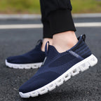 Damen Atmungsaktive Slip-On Sneakers mit elastischem Strickoberteil und rutschfester Sohle R&B