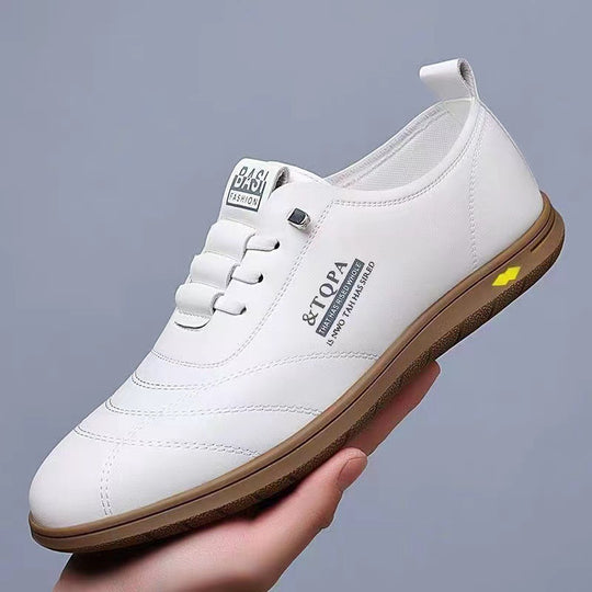 Herren Bequeme Leder Sneakers mit rutschfester Sohle R&B