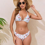 Damen Bikiniset mit floralem Muster und Gingham-Design R&B
