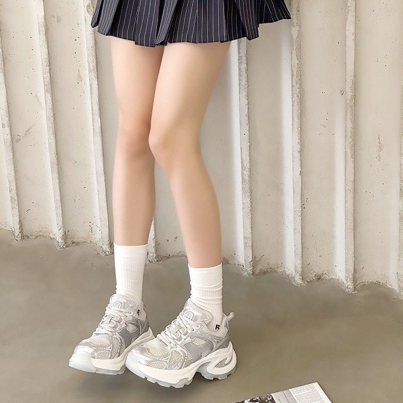 Damen Sportliche Sneaker mit atmungsaktiver Mesh-Oberfläche R&B