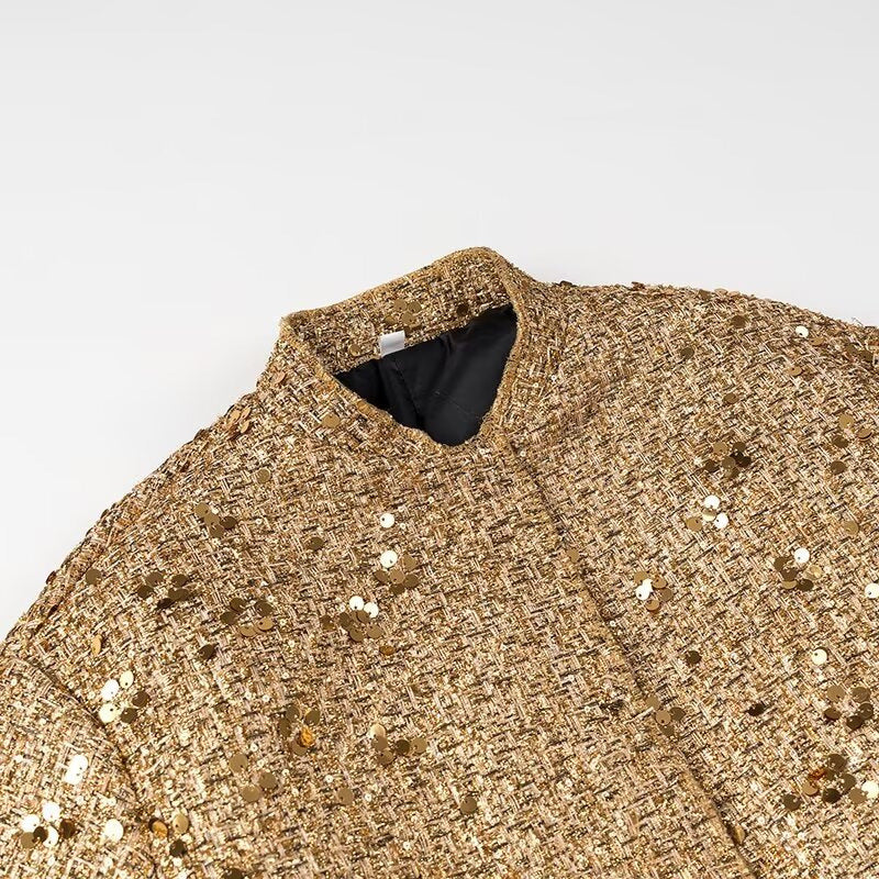 Damen Funktionsjacke mit glitzerndem Lurex und praktischen Taschen R&B