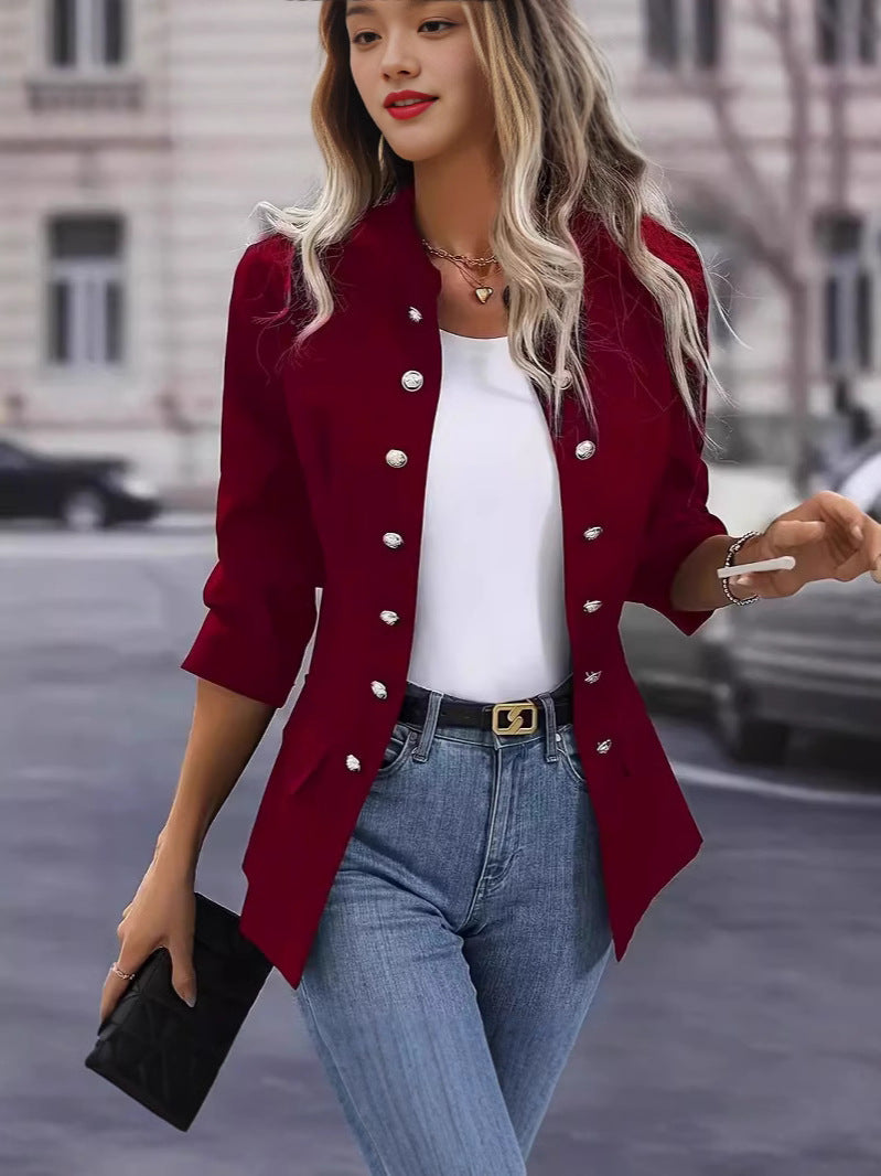 Damen Blazer mit stylishen Druckknöpfen und eleganter Passform R&B