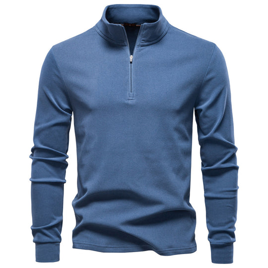 Herren funktionaler Sweatshirt mit hohem Kragen und kurzem Reißverschluss R&B
