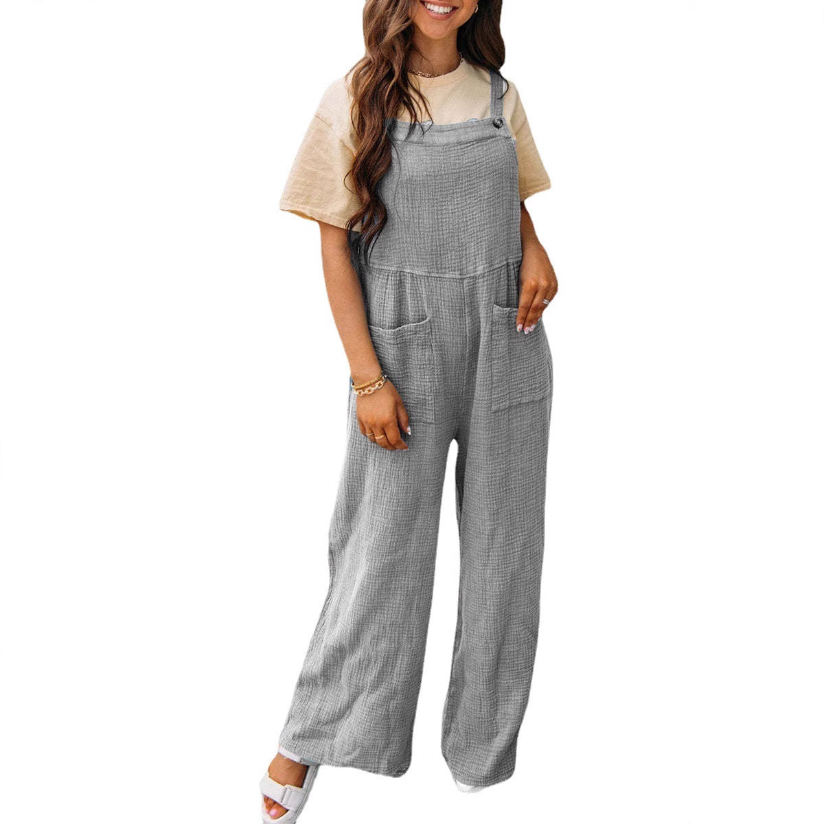 Damen Lässiger Jumper mit breiten Beinen R&B