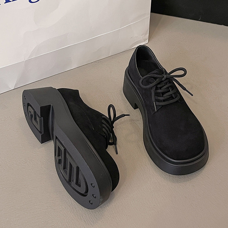 Damen Bequeme Schnürschuhe aus Wildleder mit rutschfester Sohle R&B