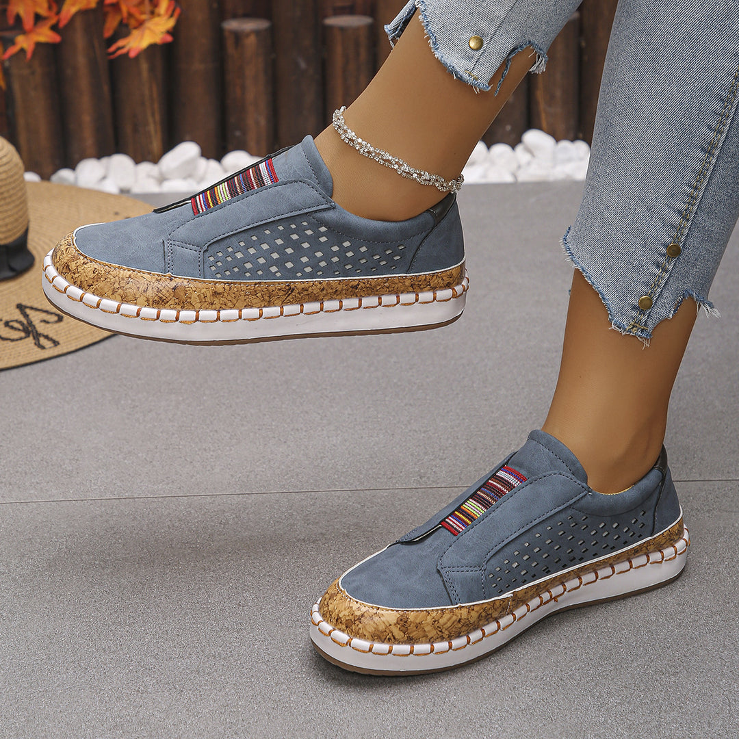 Damen Komfortable Slip-On Sneakers mit raffiniertem Design R&B