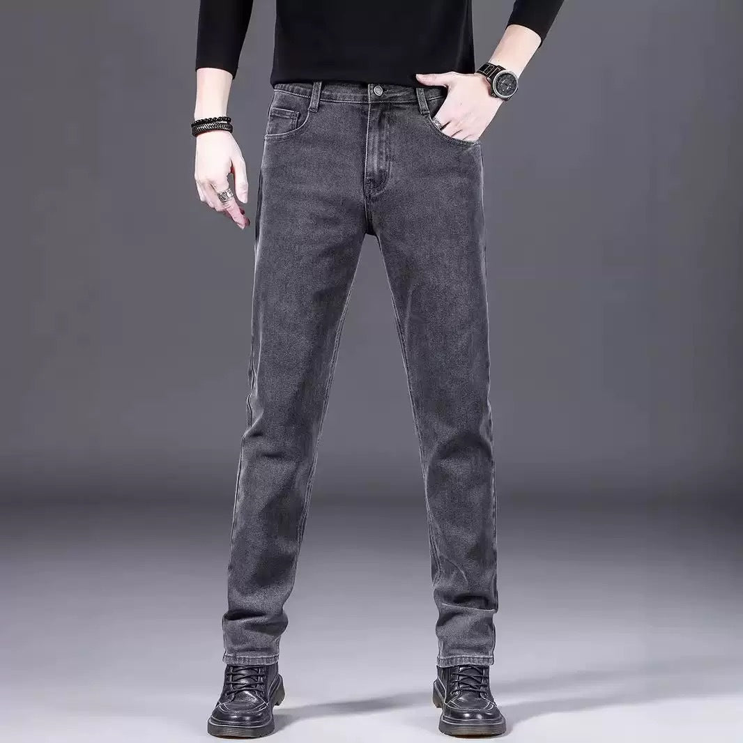 Herren modische Slim-Fit Jeans aus weichem Denim