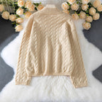 Damen Grobstrickpullover