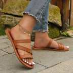 Damen Komfortable Riemensandalen mit mehreren geflochtenen Riemen R&B
