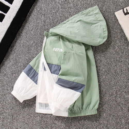 Unisex nan leichte winddichte Kapuzenjacke mit Reißverschluss und elastischen Bündchen  R&B