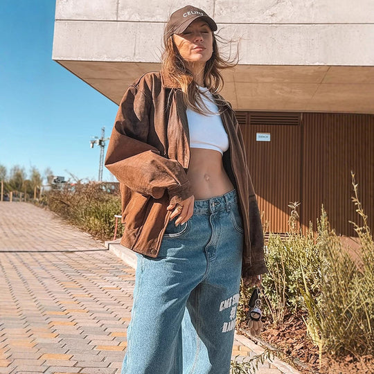 Damen lässige Wildlederjacke R&B