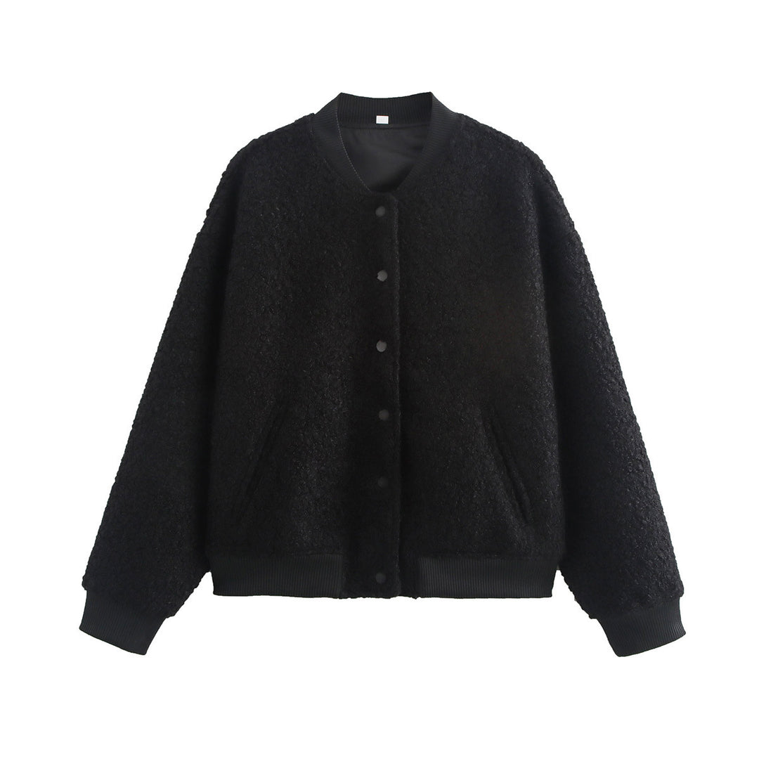 Damen Fleecejacke mit strukturiertem Stoff und praktischem Knopfverschluss R&B