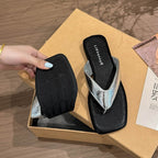 Damen elegante Zehentrenner-Sandalen mit gepolstertem Fußbett R&B