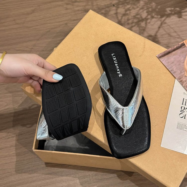 Damen elegante Zehentrenner-Sandalen mit gepolstertem Fußbett R&B