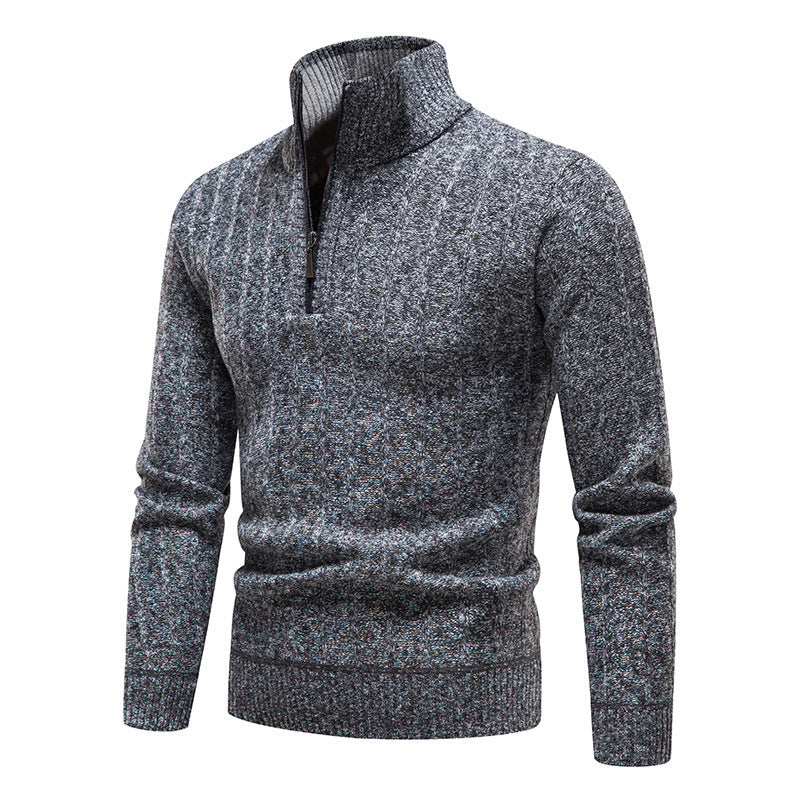 Herren modischer Rollkragenpullover mit Reißverschluss R&B