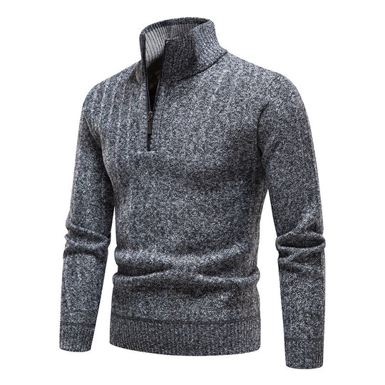 Herren modischer Rollkragenpullover mit Reißverschluss R&B
