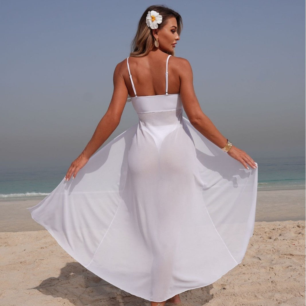 Damen Bikiniset mit verstellbaren Trägern und elegantem Wickelrock R&B