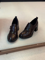 Damen elegante Stiefeletten mit modischem Riemendesign und bequemem Blockabsatz R&B
