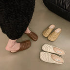 Damen bequeme Mokassins mit flexiblem Gummizug und modischer Oberflächentextur R&B