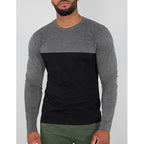 Herren Langarmshirt mit modernen Farbblockelementen und komfortablem Schnitt