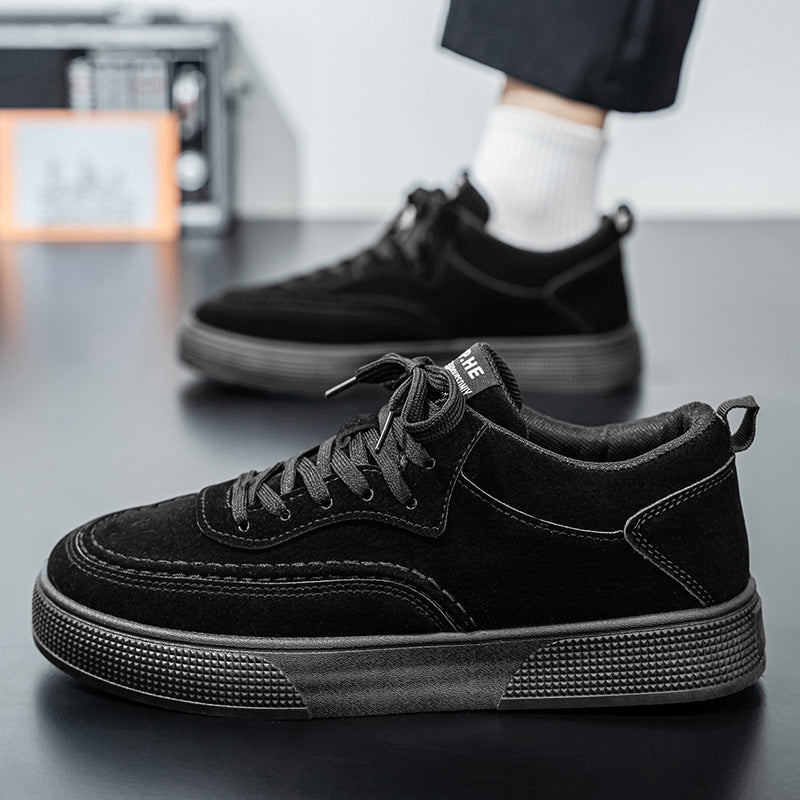 Damen entspannte Lifestyle-Sneaker mit samtigem Obermaterial und rutschfester Sohle R&B