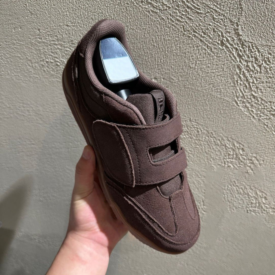 Damen Sportliche Klettverschluss-Sneaker aus weichem Material mit dämpfender Sohle