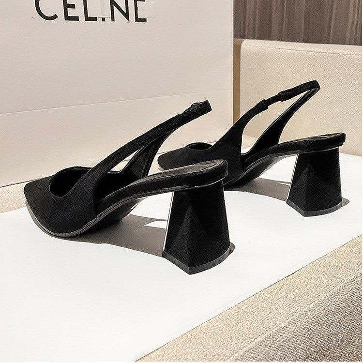 Damen Slingback-Pumps mit quadratischem Absatz R&B