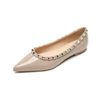 Damen spitze Ballerinas mit stylishen Nietenapplikationen