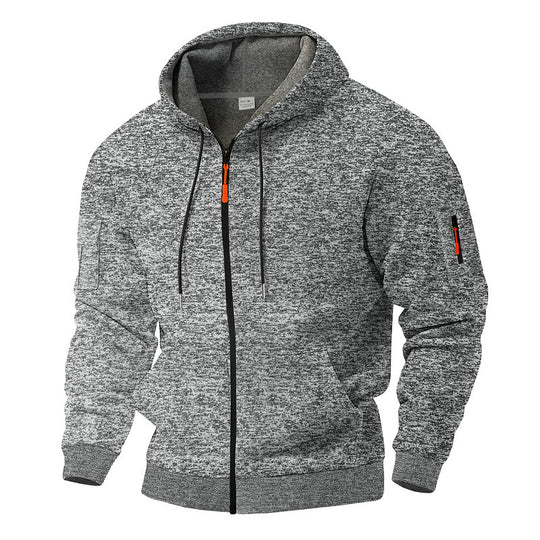 Herren Kapuzensweatjacke mit insbesondere atmungsaktiver Struktur und praktischen Taschen R&B