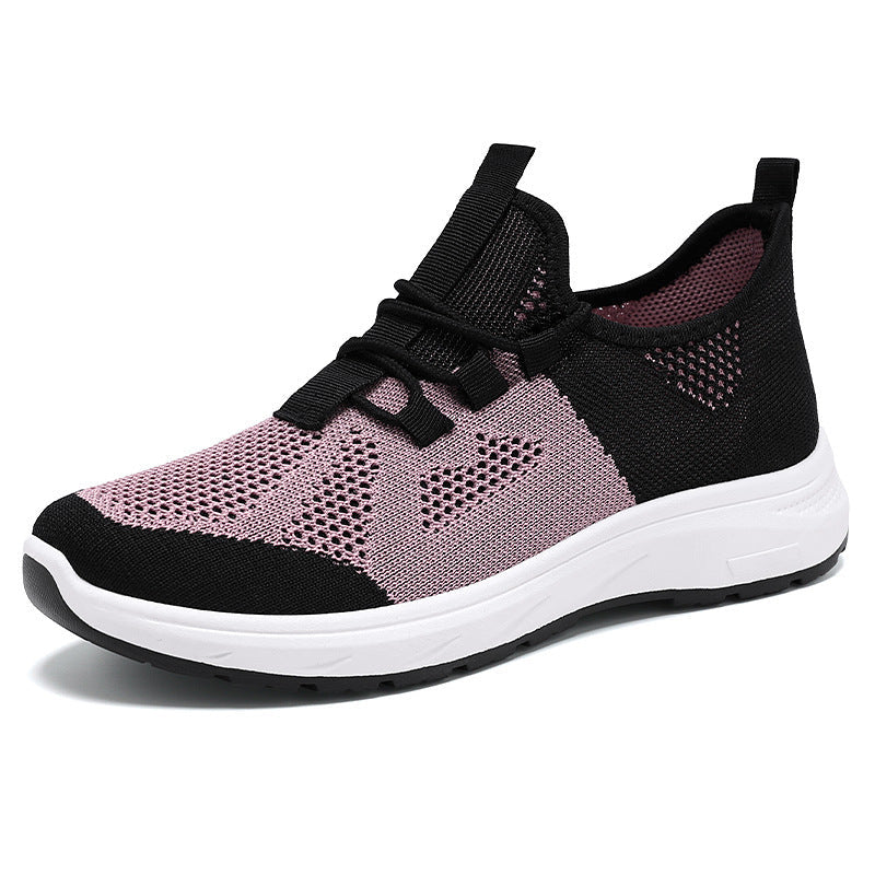 Damen Leichte und atmungsaktive Lauf-Sneaker mit elastischem Schnürsystem
