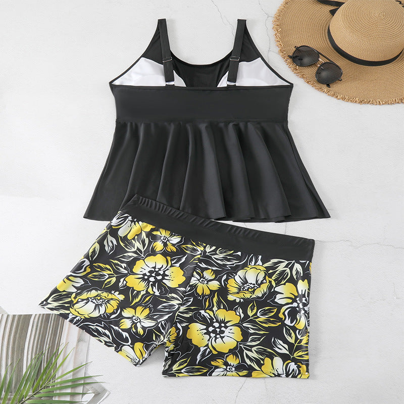 Damen Tankini mit floralem Shorts-Design R&B