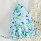 Damen Triangel-Bikini-Set mit hübschen Blumenmustern R&B
