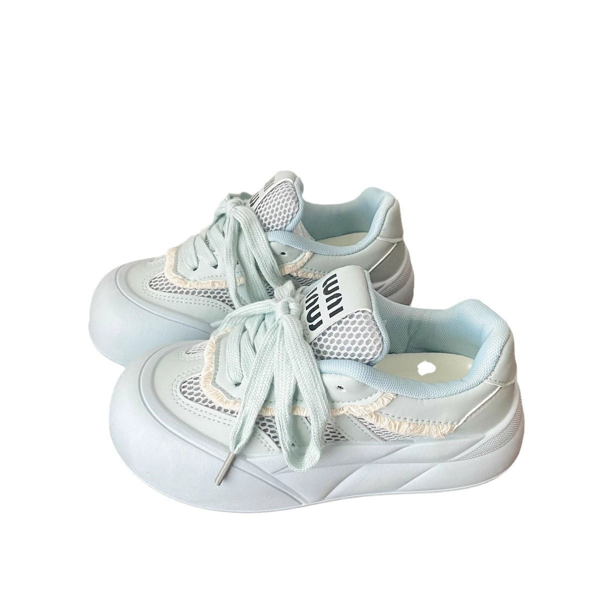 Damen Sportliche Sneakers mit atmungsaktivem Mesh und voluminöser Sohle