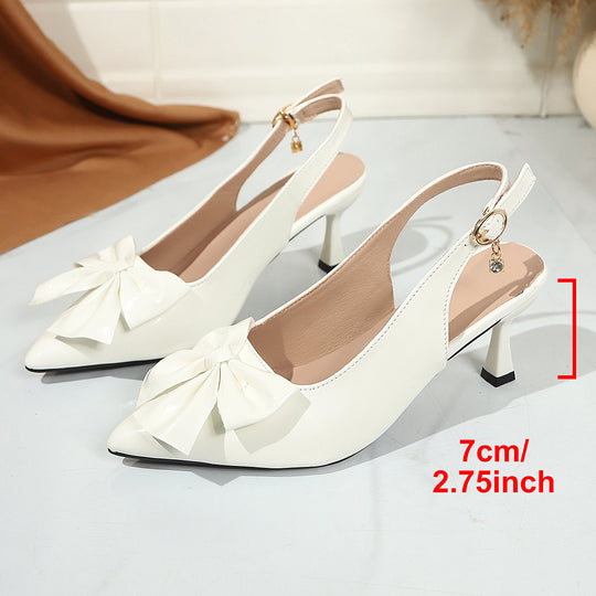 Damen Slingback-Pumps mit dekorativer Schleifenapplikation R&B