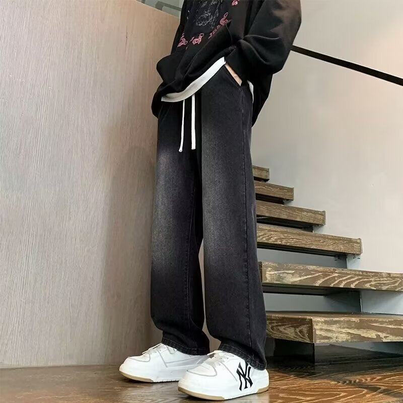 Herren lässige Weite Denim-Hose mit modernem Schnitt