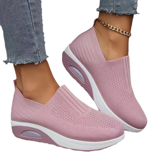 Damen Sportliche Slip-On Sneakers mit atmungsaktiver Oberstruktur R&B
