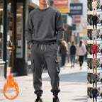 Herren gemütliches Freizeit-Set aus atmungsaktivem Stoff mit praktischen Taschen R&B