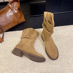 Damen Stiefel mit weichem Wildleder und rutschfester Sohle R&B